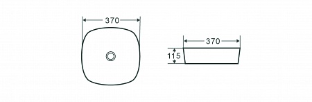 Раковина накладная Terminus Классик 370х370х115 Барнаул - фото 3