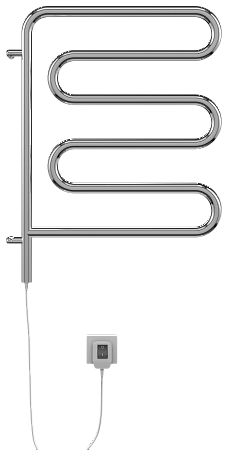 Электро 25 Ш-обр 450х570 поворотный Полотенцесушитель  TERMINUS Барнаул - фото 2