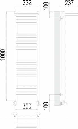 Аврора с/п П20 300х1000 Полотенцесушитель  TERMINUS Барнаул - фото 3