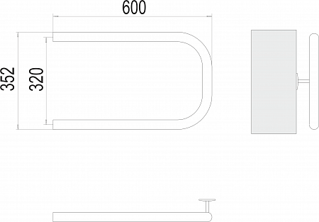 П-обр AISI 32х2 320х600 Полотенцесушитель  TERMINUS Барнаул - фото 3