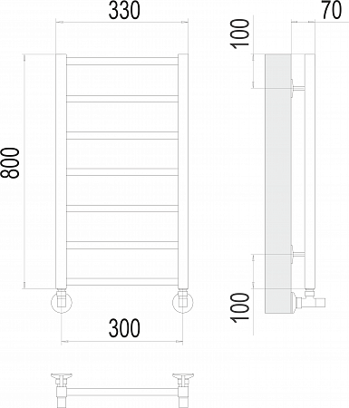 Контур П7 300х800 Полотенцесушитель  TERMINUS Барнаул - фото 3