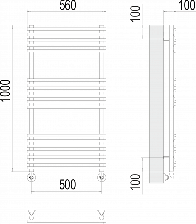 Ватра П18 500х1000 Полотенцесушитель  TERMINUS Барнаул - фото 3