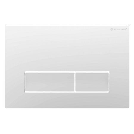 Клавиша смыва для инсталляции Terminus Classic кнопка прямоугольник цвет белый Барнаул - фото 1